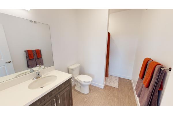 Fresh and airy bathroom interior setting at 605 Place Student Housing & Co-Living, St George Utah